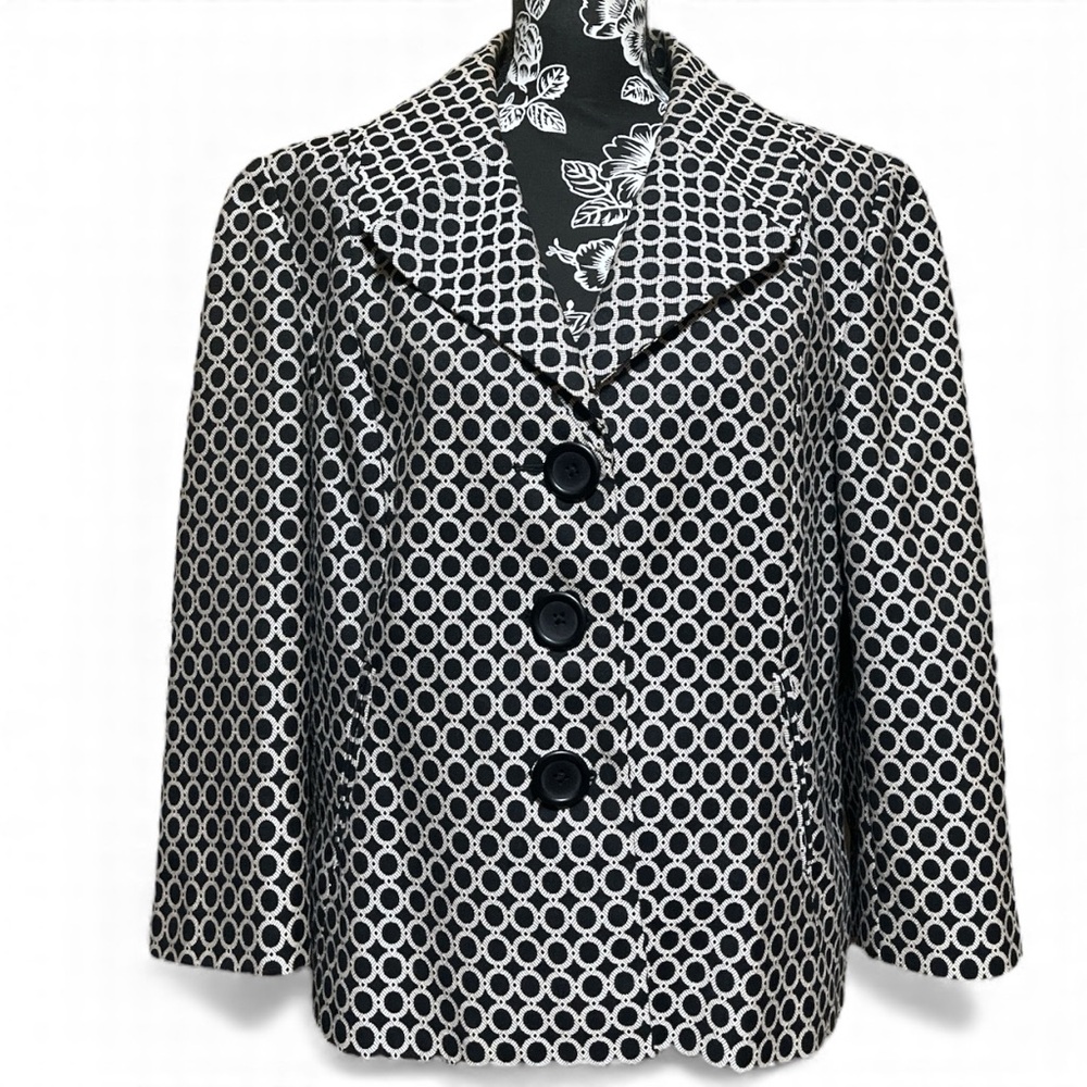 Rafaella Classic Embossed Circle Pattern Blazer - image 1